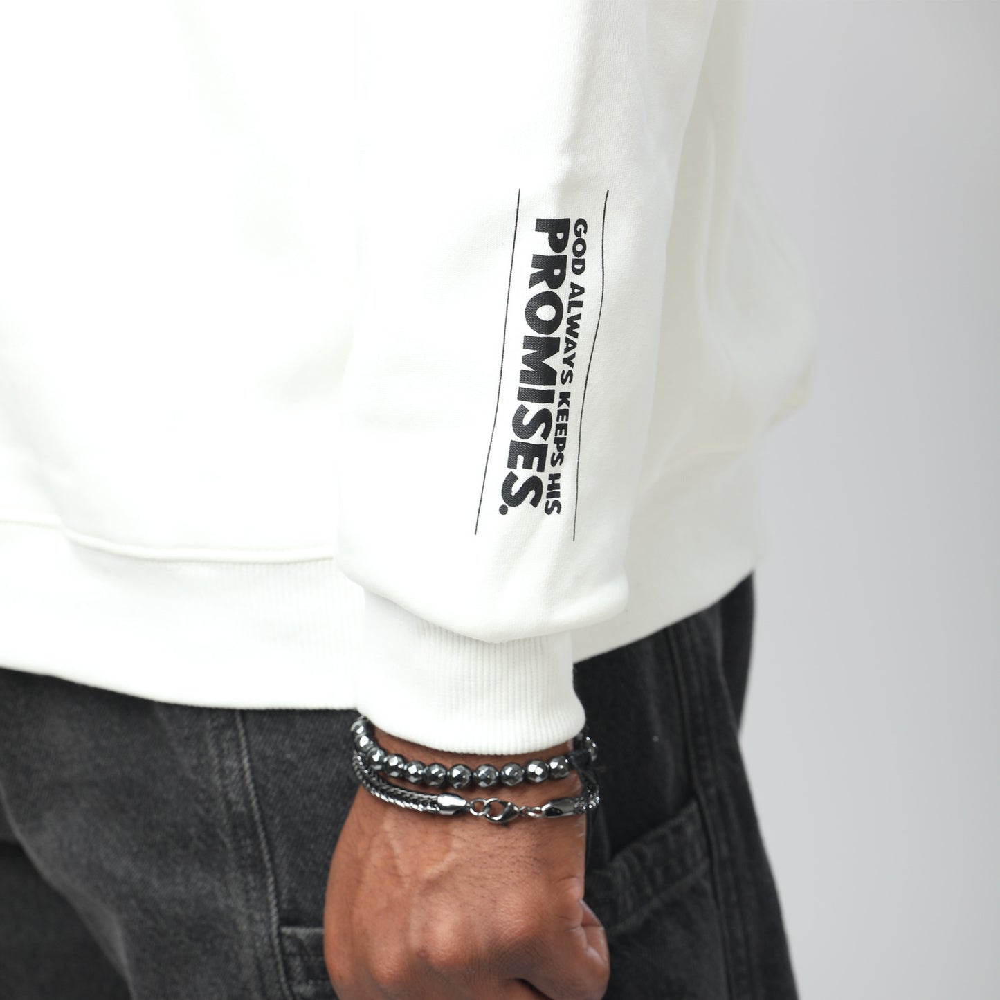 God Still Reigns White Crewneck