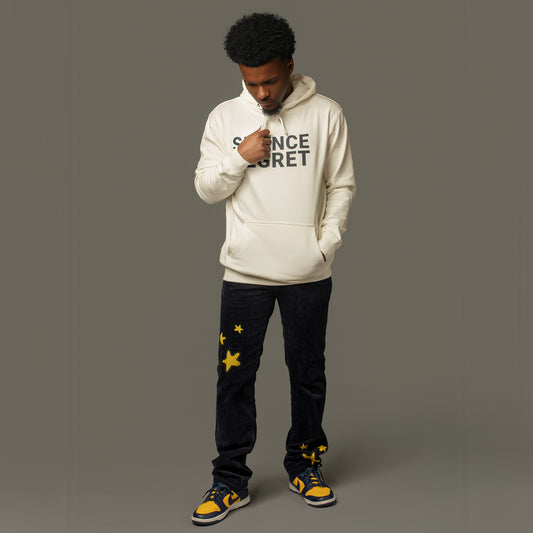 Silence Regret White Hoodie