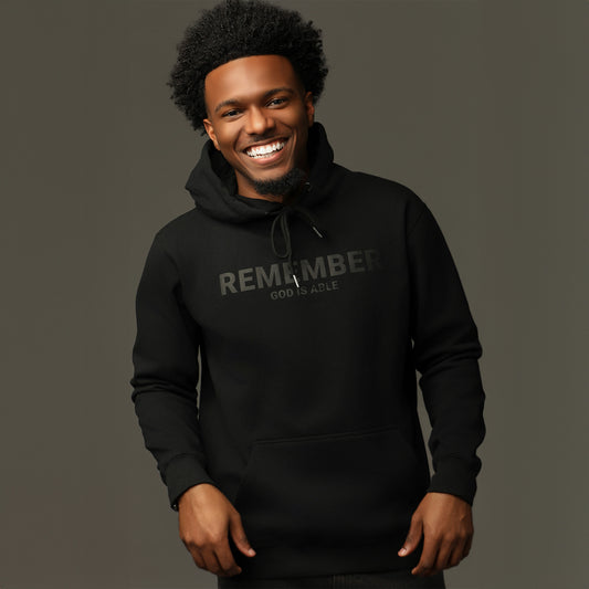 Remember God is Able Black Hoodie