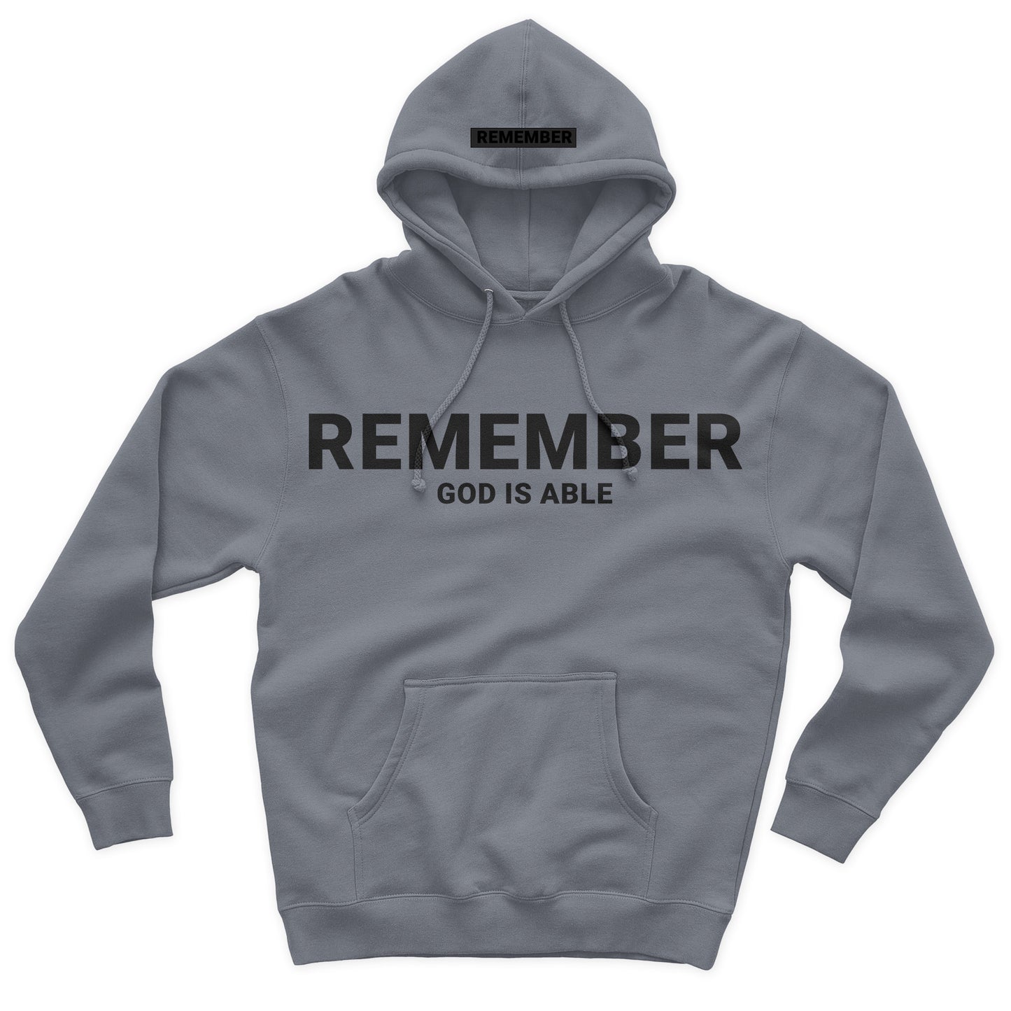 Remember God Is Able Grey Hoodie