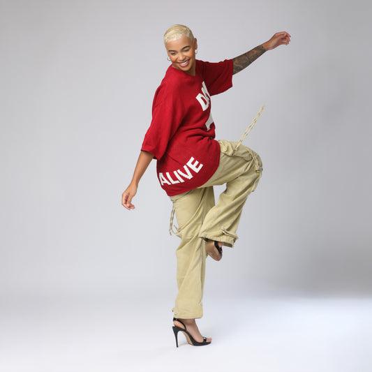 Crimson Red Knit Jersey
