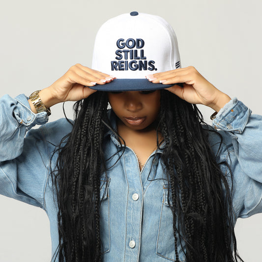 God Still Reigns Blue Hat