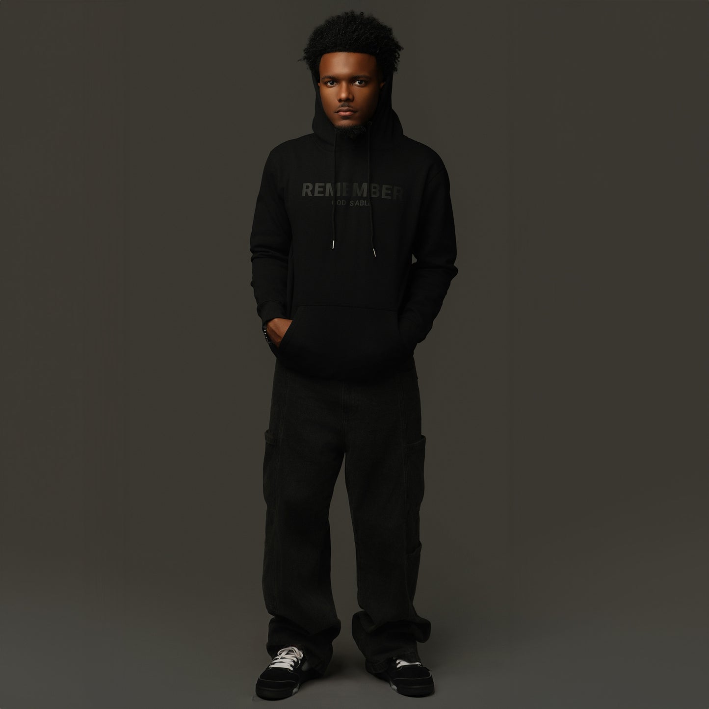 Remember God is Able Black Hoodie