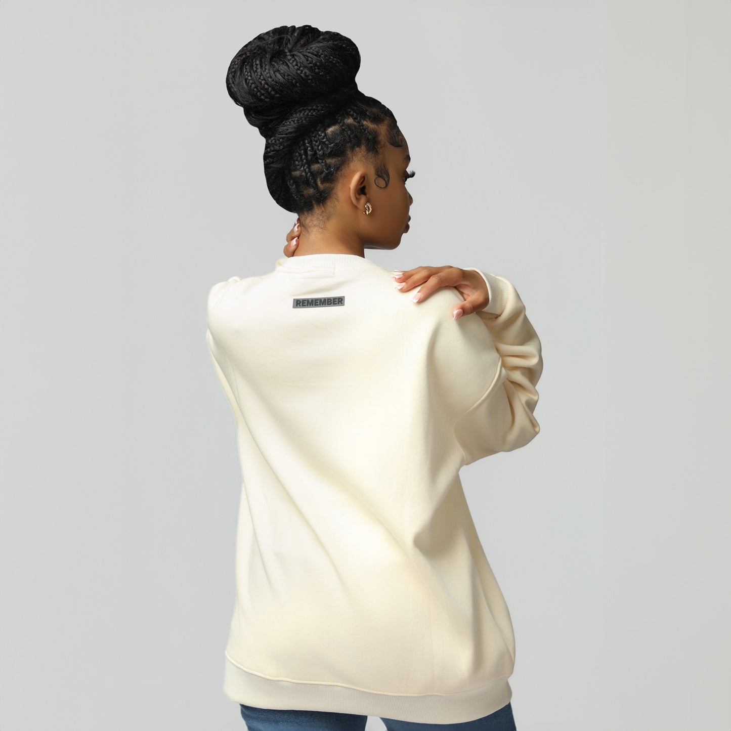 Remember God Never Fails Cream Crewneck